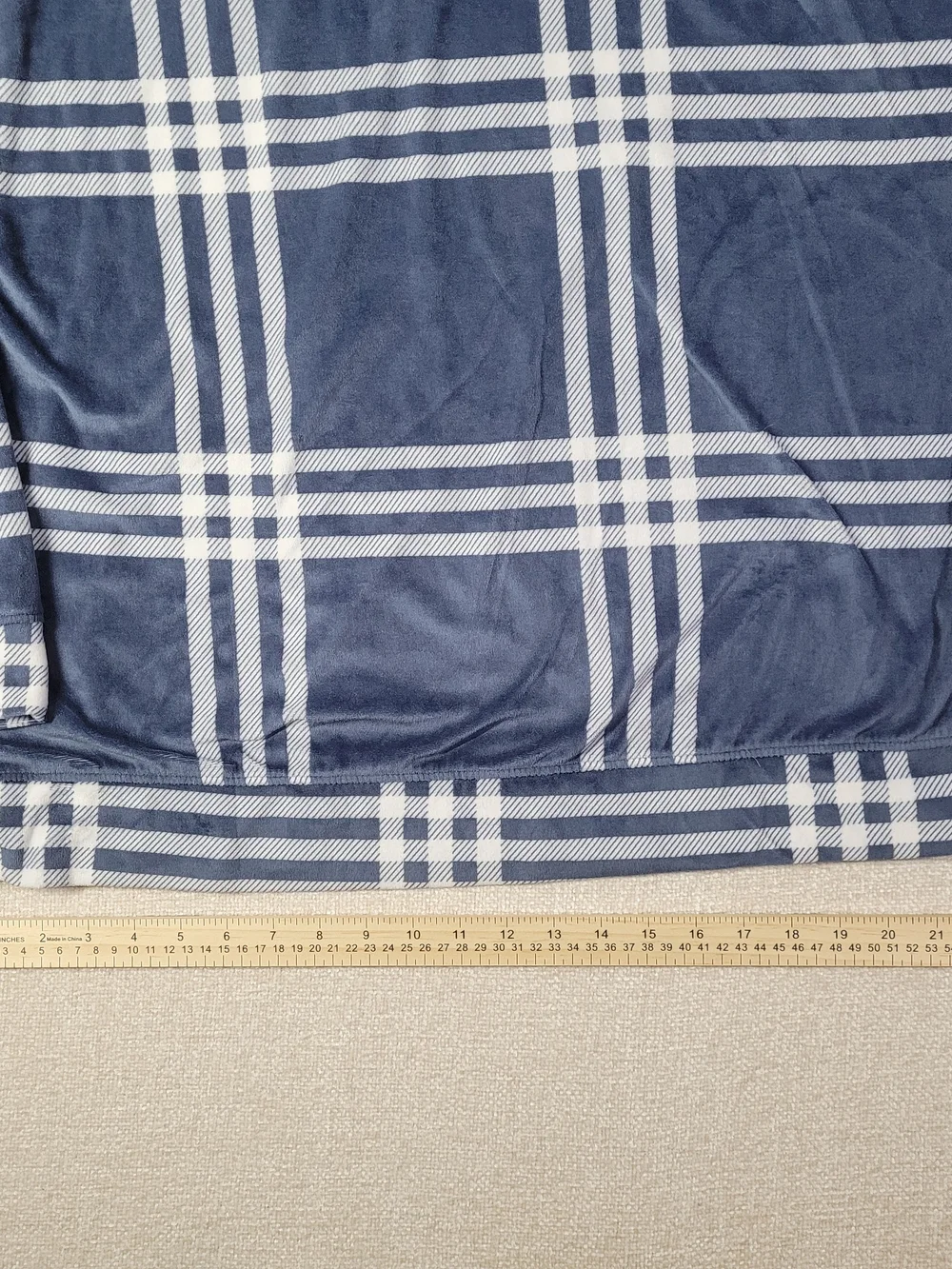 Cozy Women's Navy Plaid Long-Sleeve Pajama Set - Picture 7 of 12